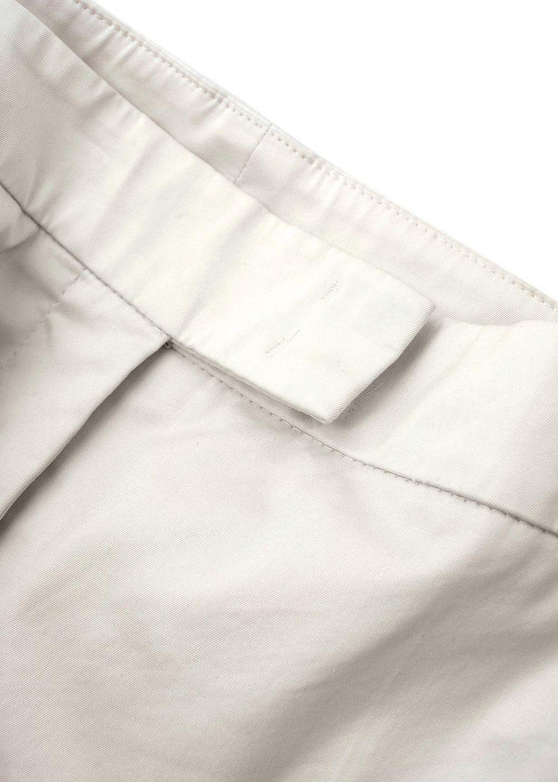 Cream Cropped Trousers