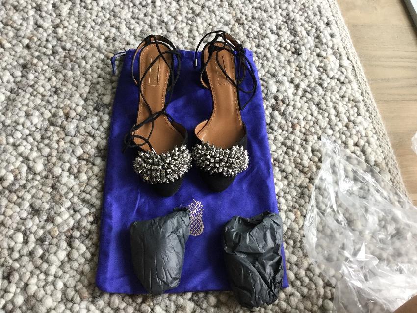 Aquazzura Monaco 50 Mid-Heel Sandals