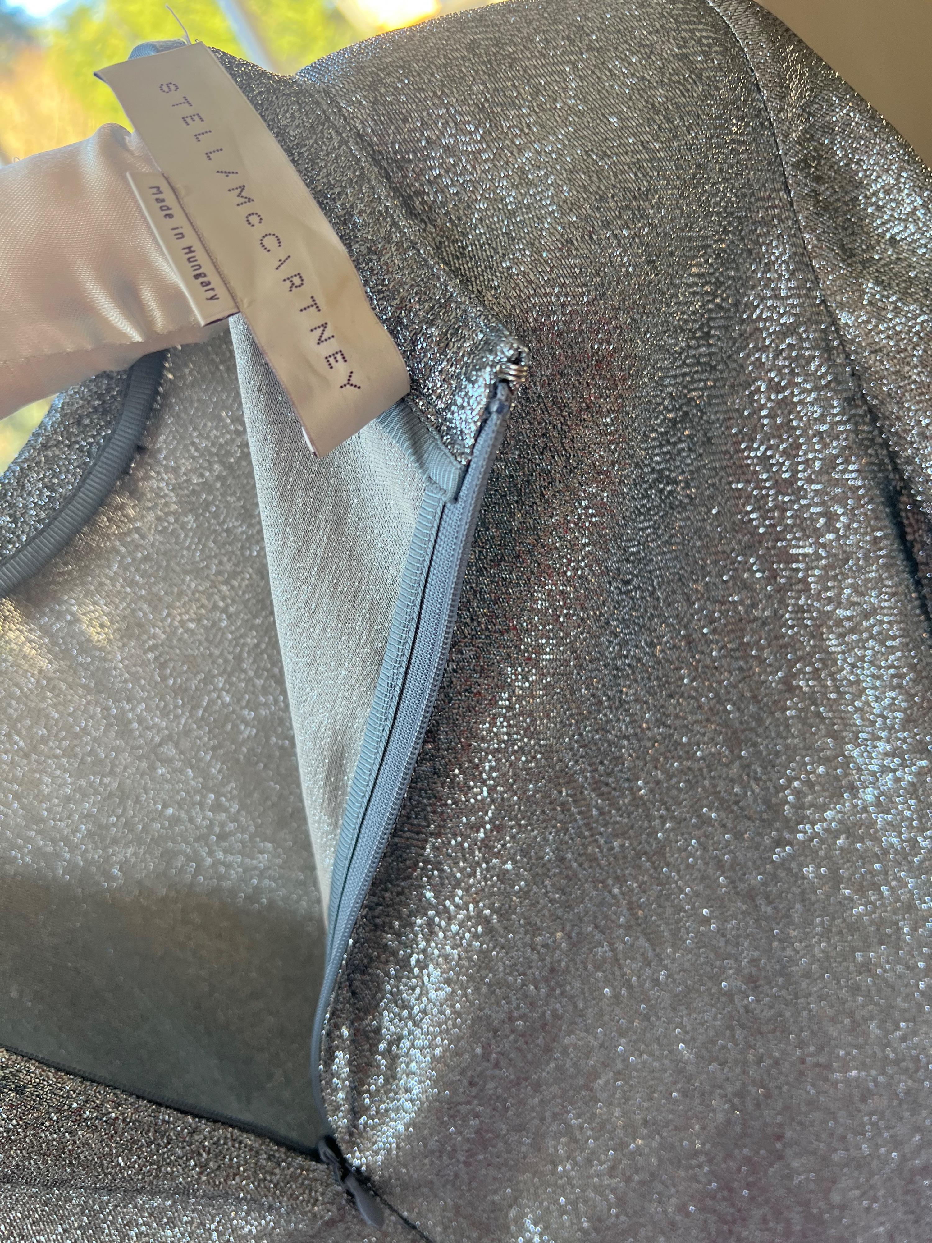 silver lurex mini dress
