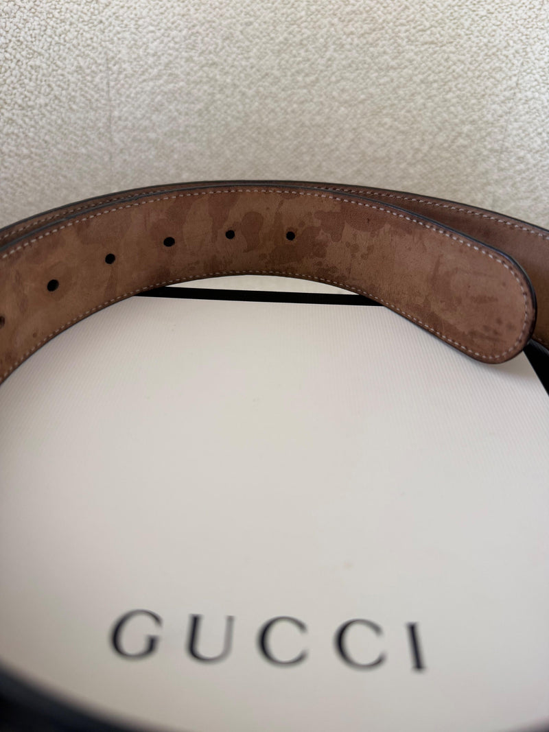 Gucci Black Leather Belt