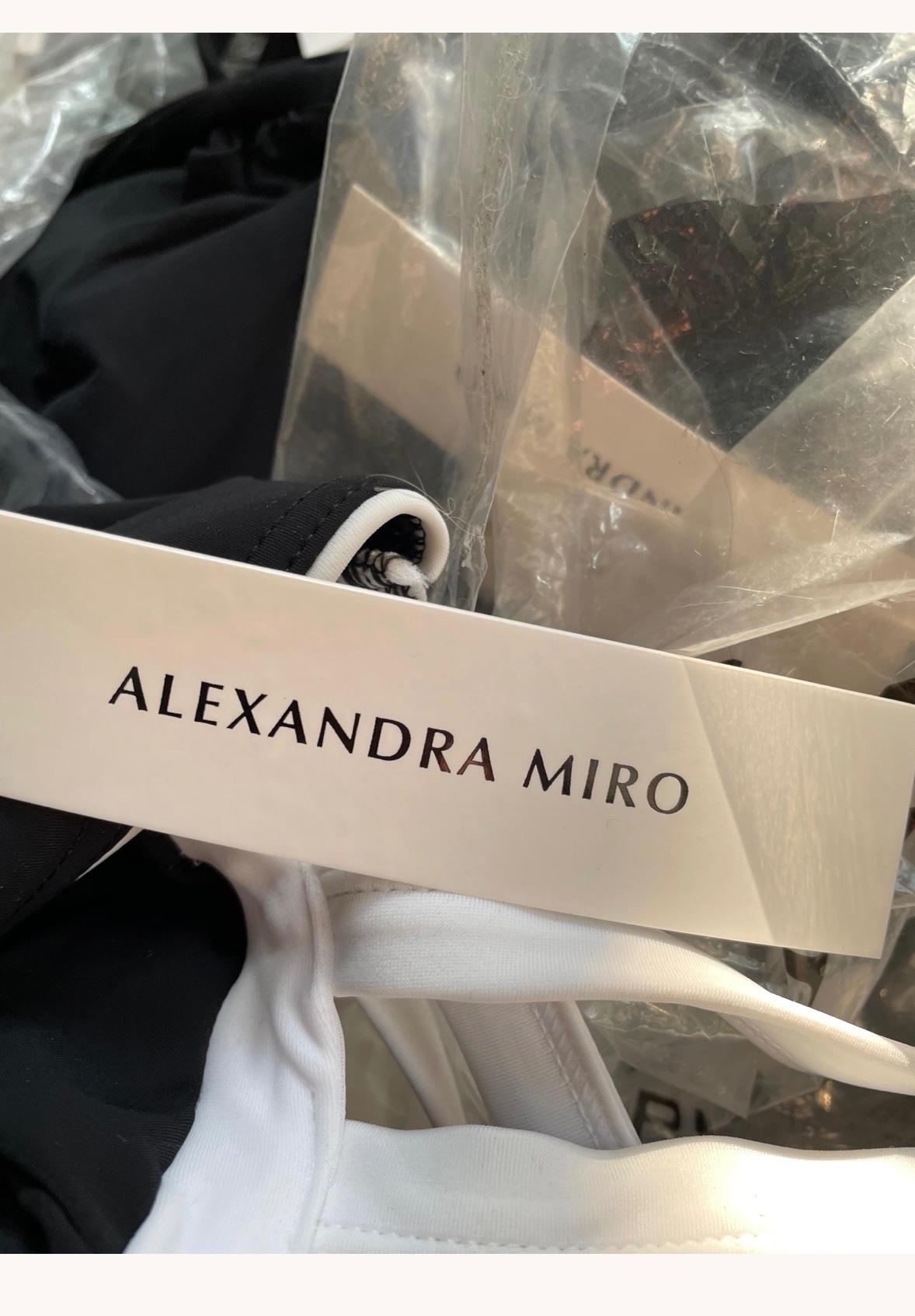 Alexandra Miro Black and White Strap Detail Swimsuit
