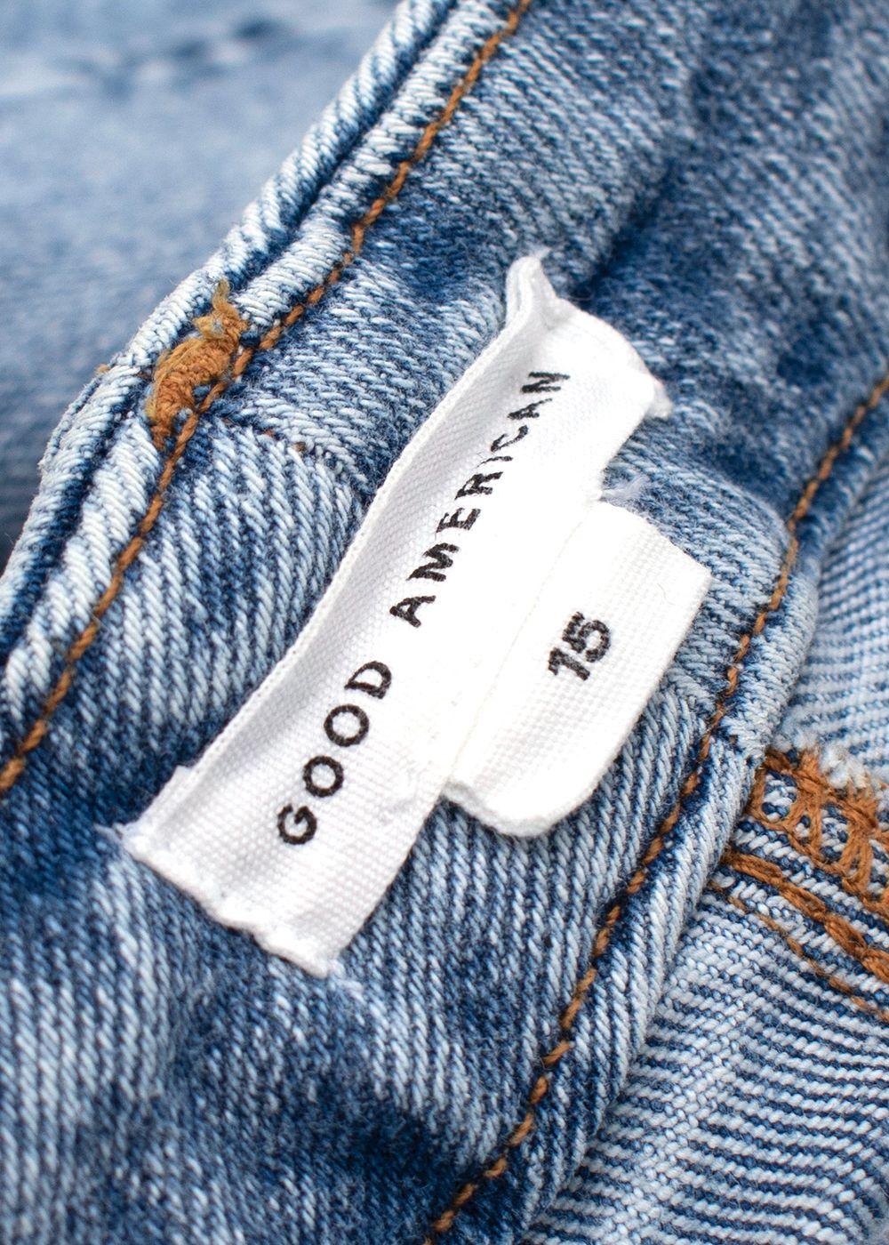 Good American Blue Light Wash Baggy Style Jeans