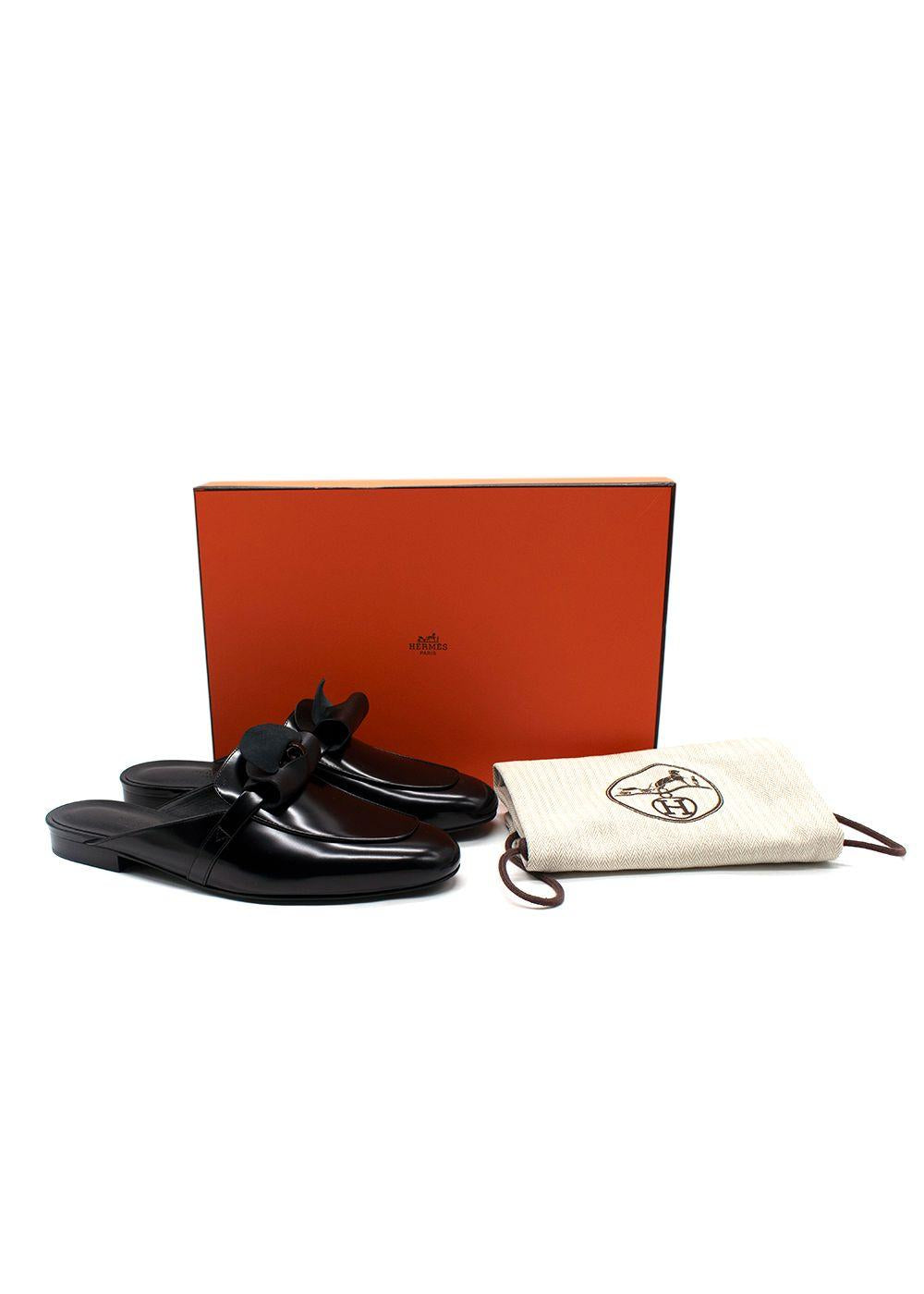 Hermes Noir Oz Mule
