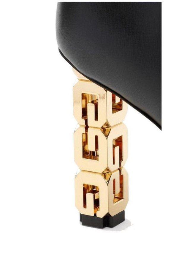 Givenchy Black Leather G Cube Ankle Boots