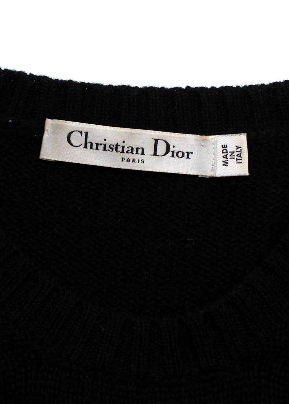 Dior Green Dinosaur Black Cashmere Knit