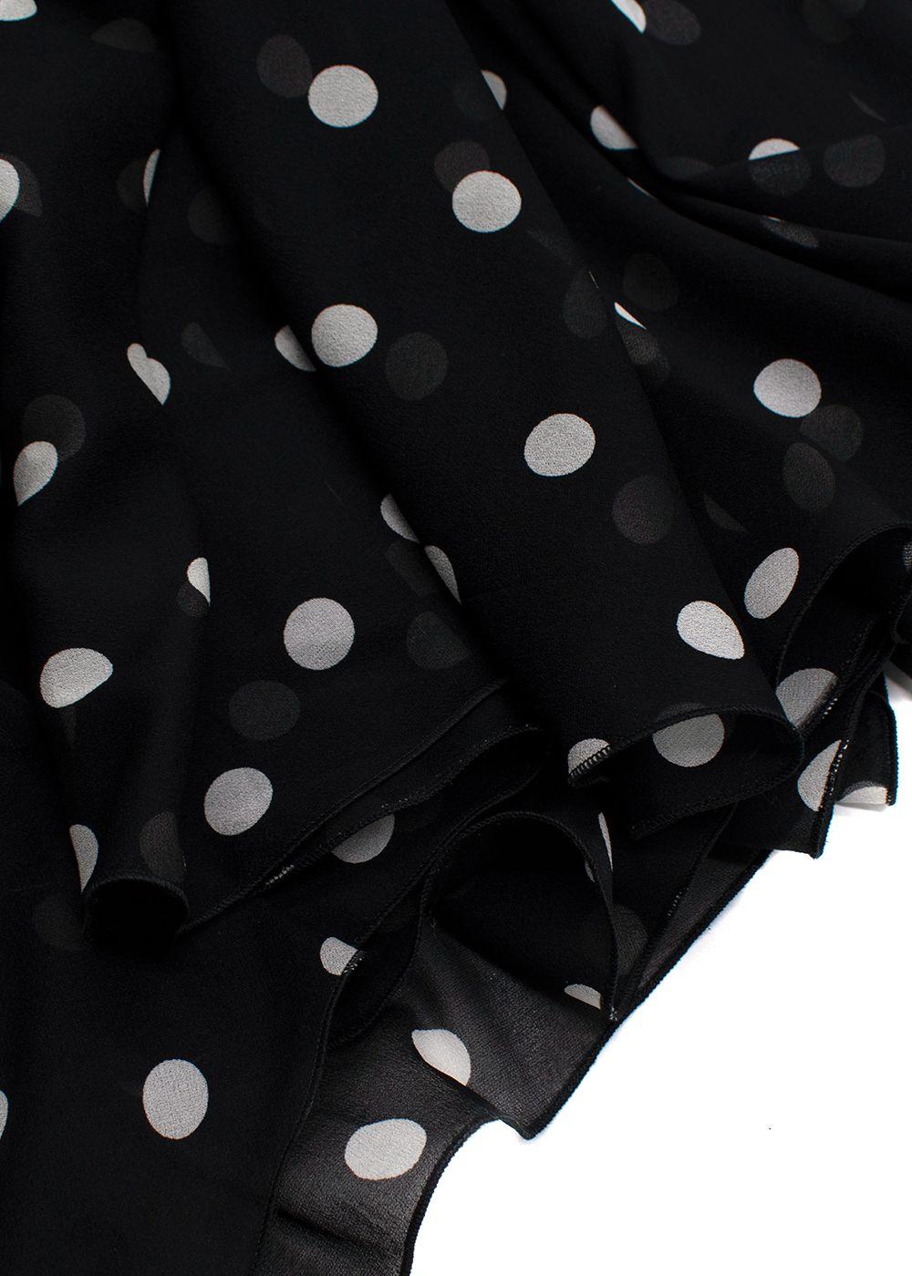 Dolce & Gabbanna Black Semi Sheer Polka Dot Dress