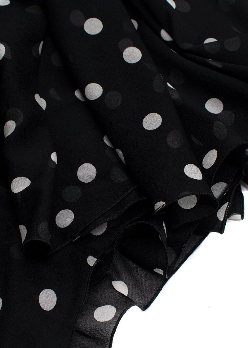 Dolce & Gabbanna Black Semi Sheer Polka Dot Dress