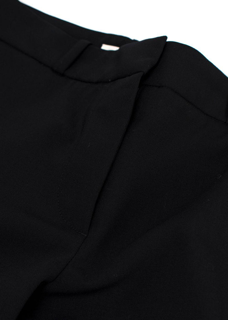 The Row Black Straight Leg Tailored Trousers