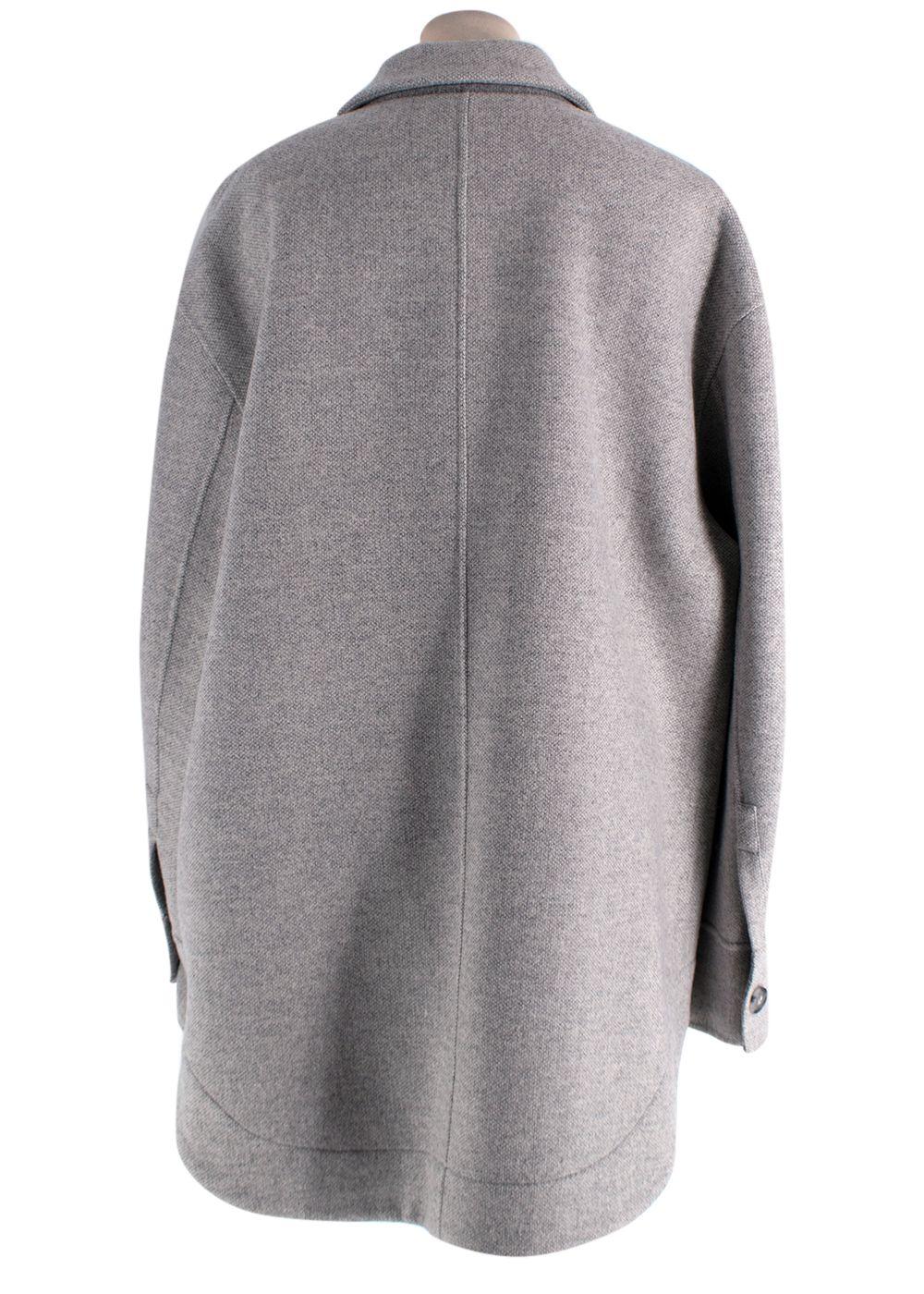Joseph Light Grey Compact Coating Jade Jacket