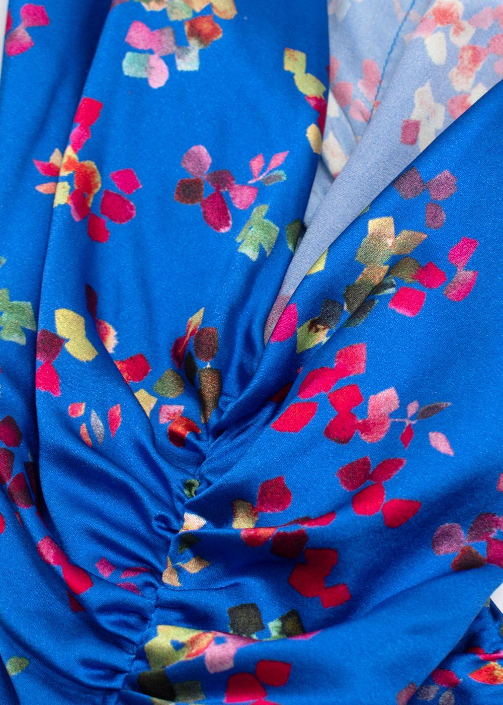 Caroline Constas Colette Dress in Blue Floral