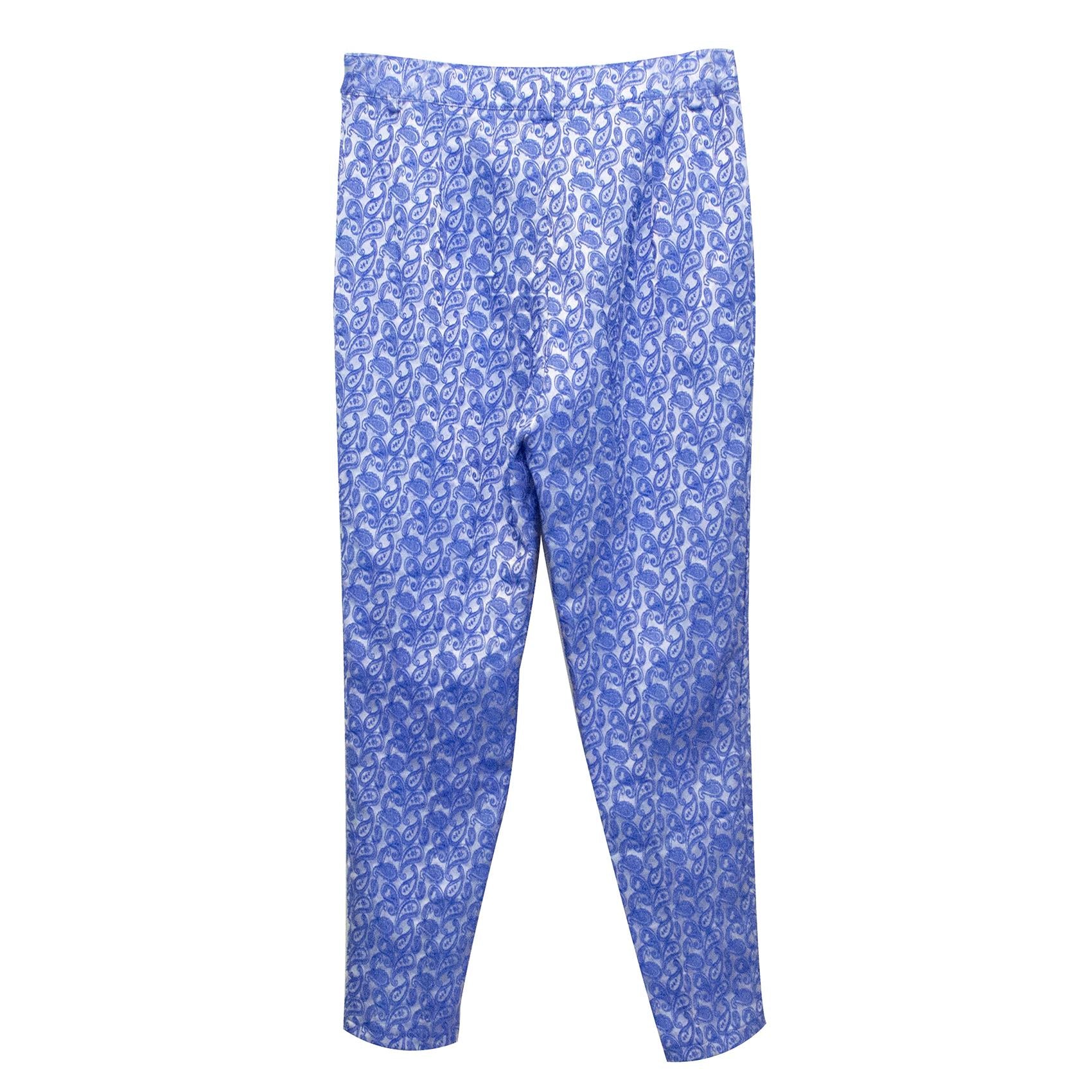 Missguided Blue Paisley Print Trousers