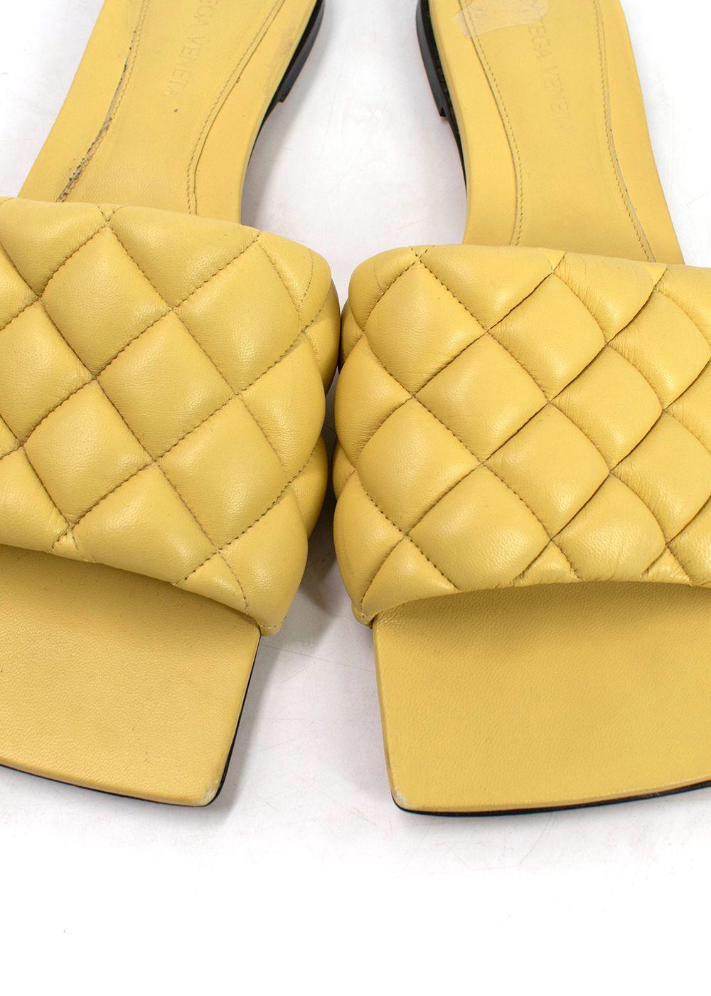 Bottega Veneta Yellow Padded Flat Sandal