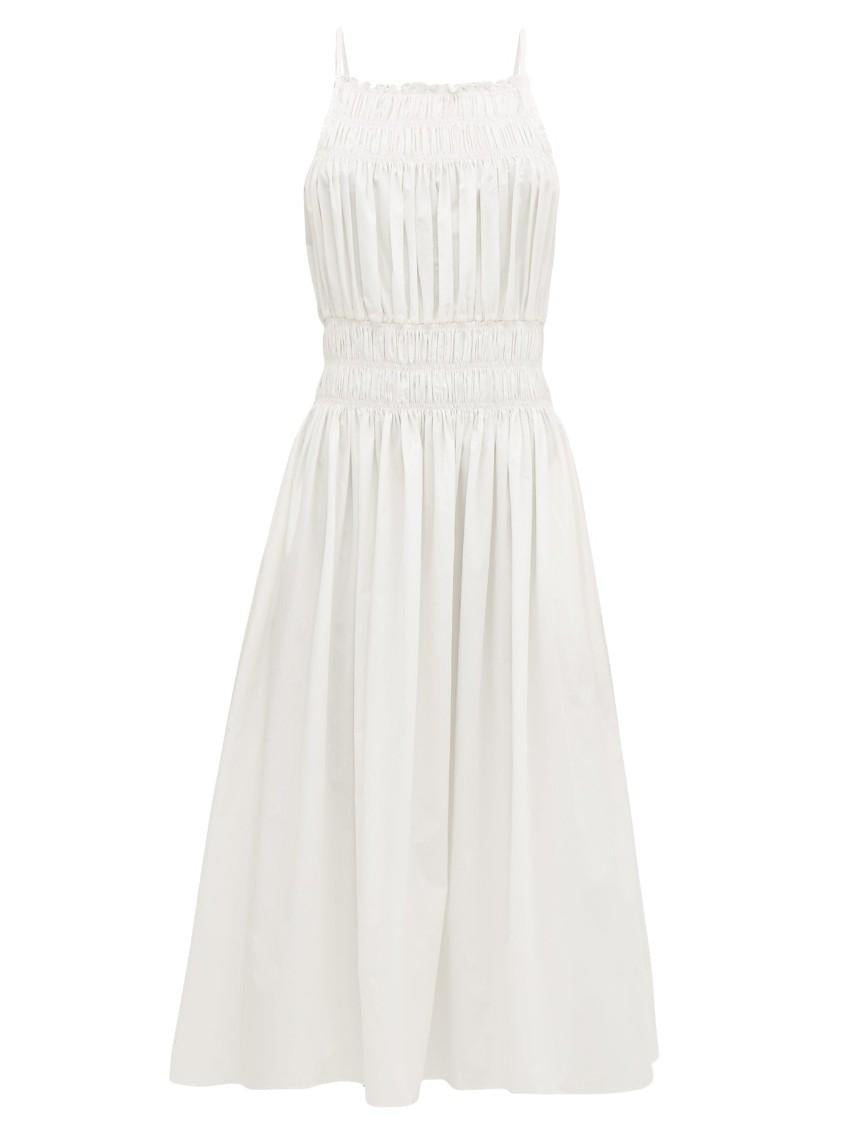 Three Grace London Ruched White Dress