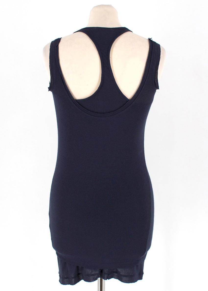 Donna Karen Navy Double Vest Top