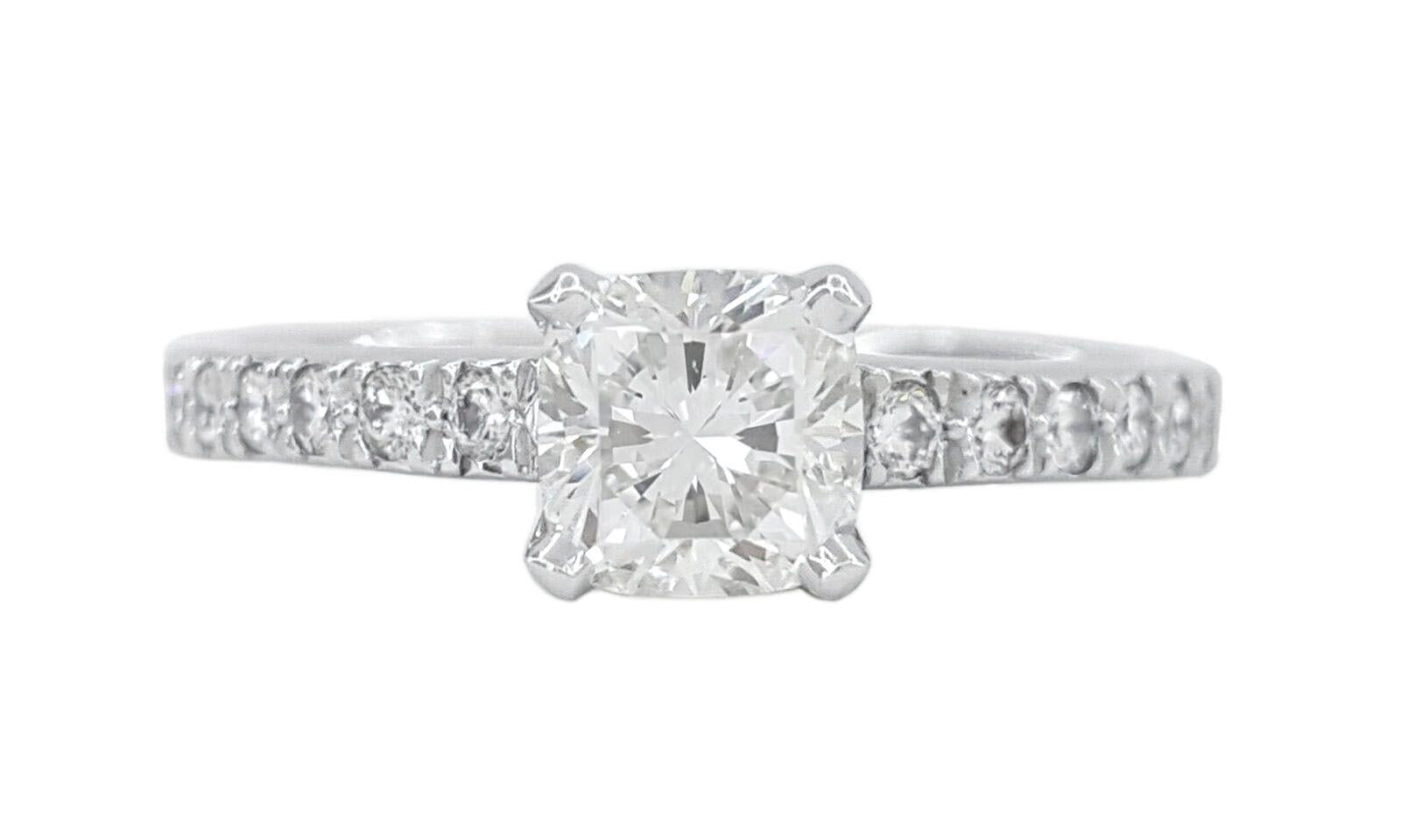 Verde 1ct IGI Certified Lab-grown Cushion Cut Diamond Ring