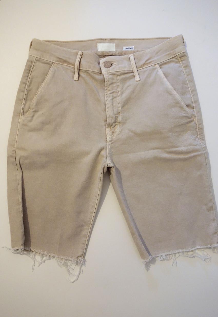 Mother Vagabond Natural Bermuda Shorts