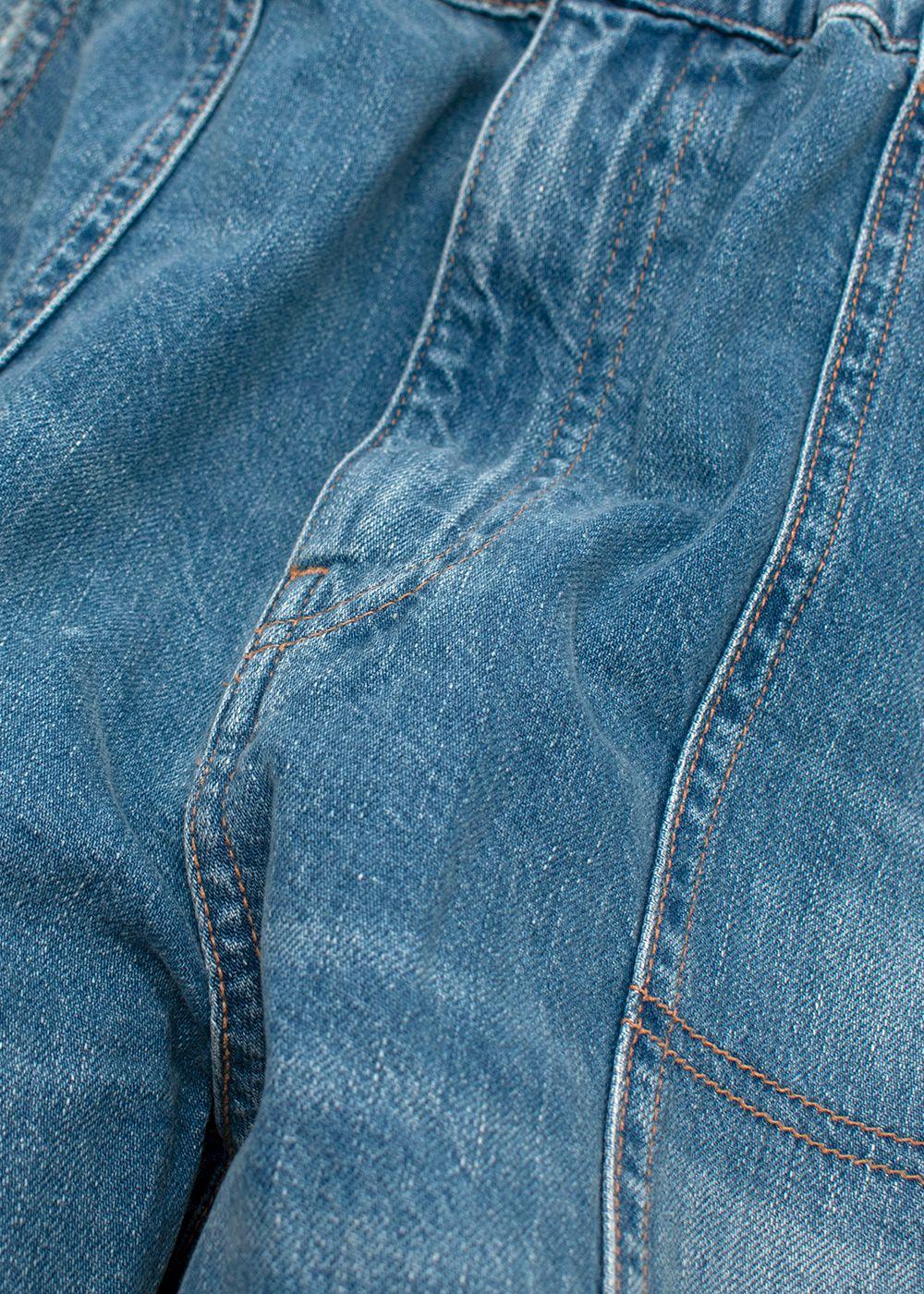 Veronica Beard Blue Waterfall Elastic Waist Arya Denim Jeans