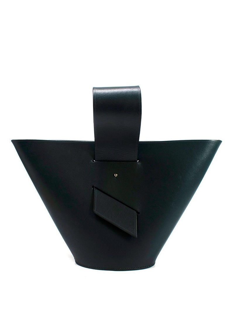 Carolina Santo Domingo Dark Green Leather Shoulder Bag