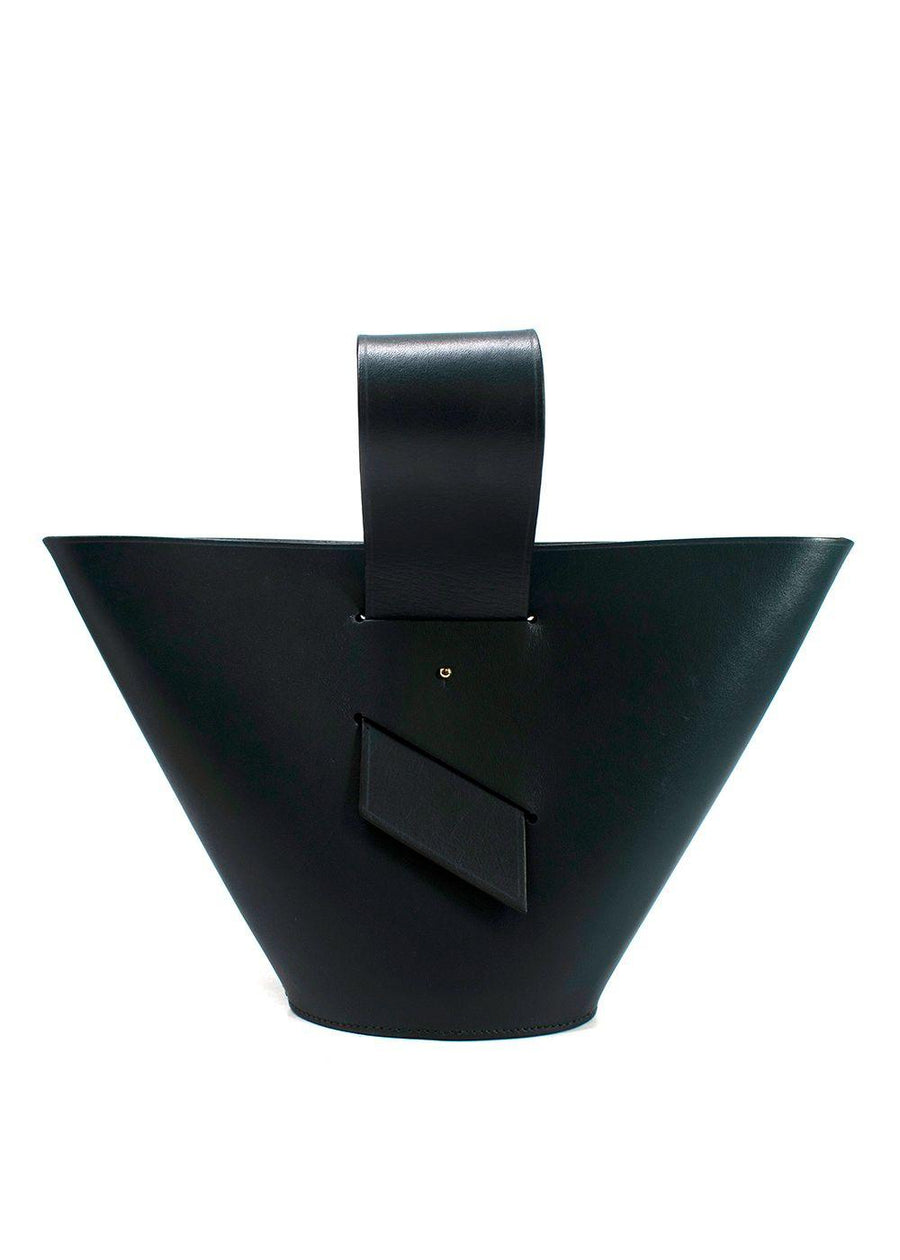 Carolina Santo Domingo Dark Green Leather Shoulder Bag