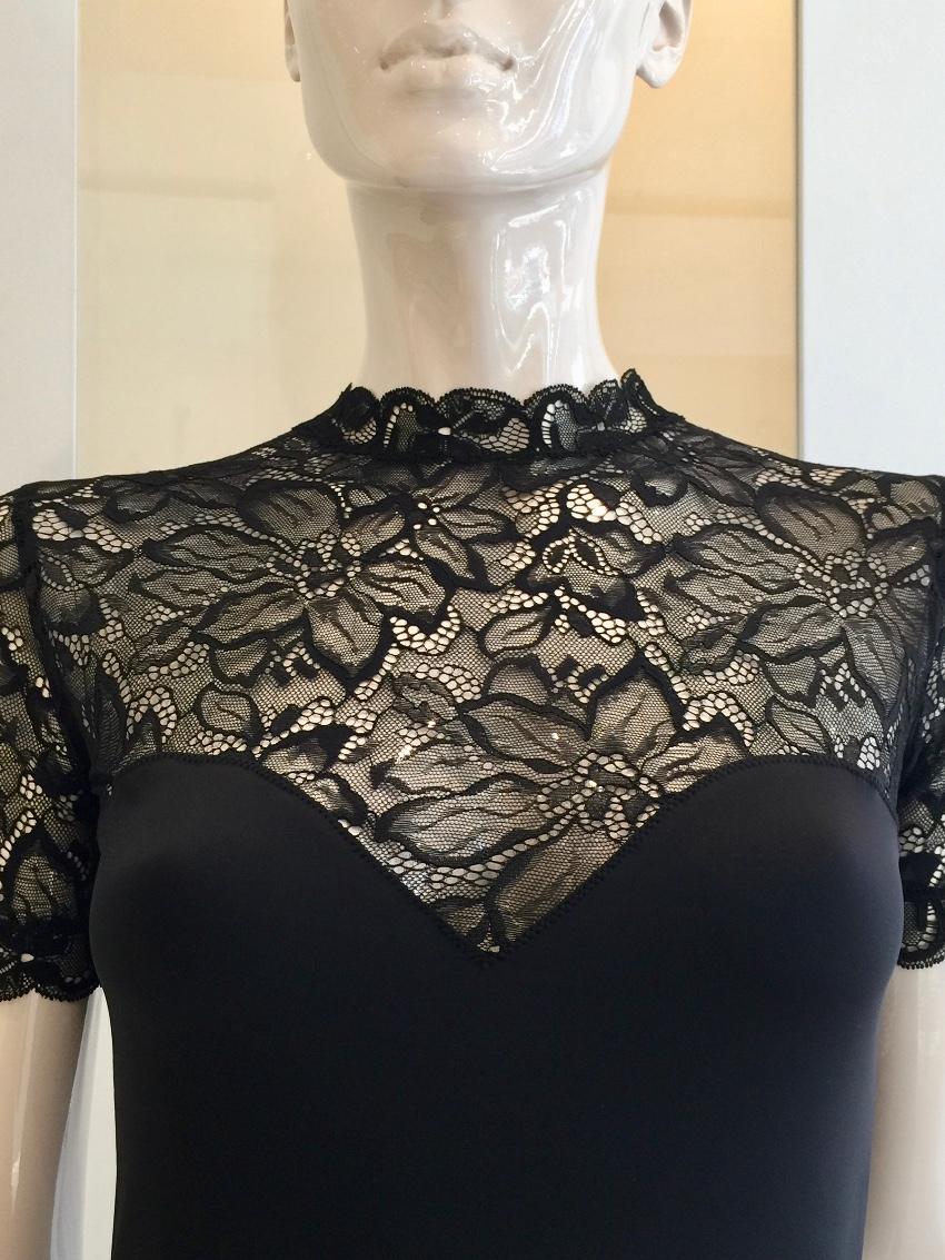 Cadolle Paris Couture Leavers Lace & Stretch Satin Dress