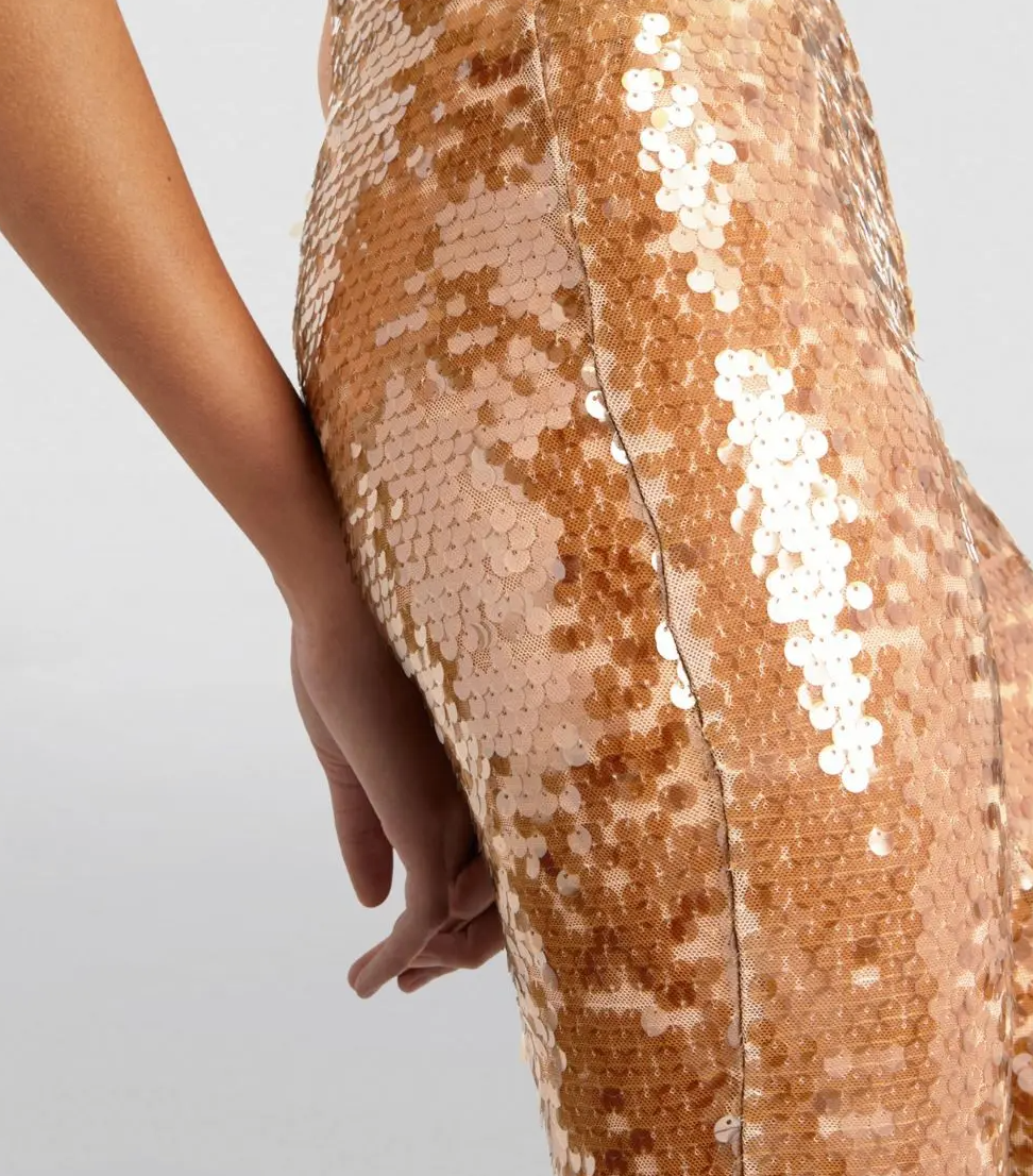 The New Arrivals Ilkyaz Ozel Sequin Colette Flare Trousers