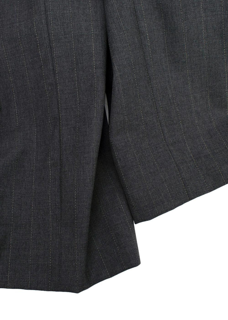 Ejjeh Bespoke Tailored Grey Striped Single-breasted Suit