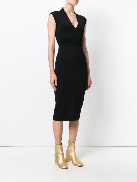 Michael Michael Kors Ribbed Knit Midi Dress