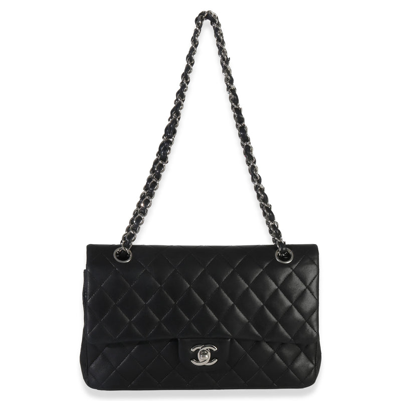 Chanel Black Quilted Lambskin Medium Classic Double Flap Bag