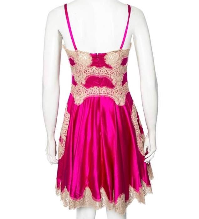 Pink Silk And Lace Dress