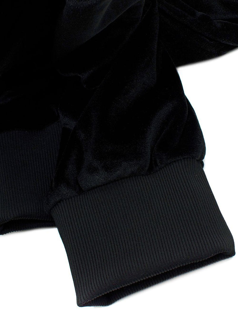 True Religion Black Velour Cuffed Joggers