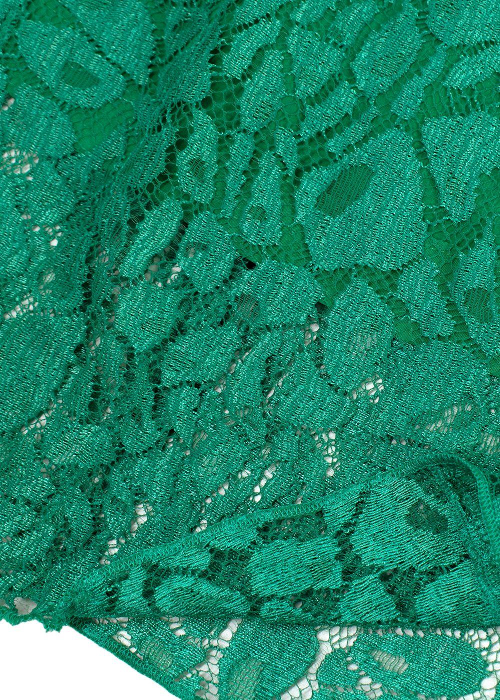 Nina Ricci Green Dentelle Lace Long Sleeve Dress