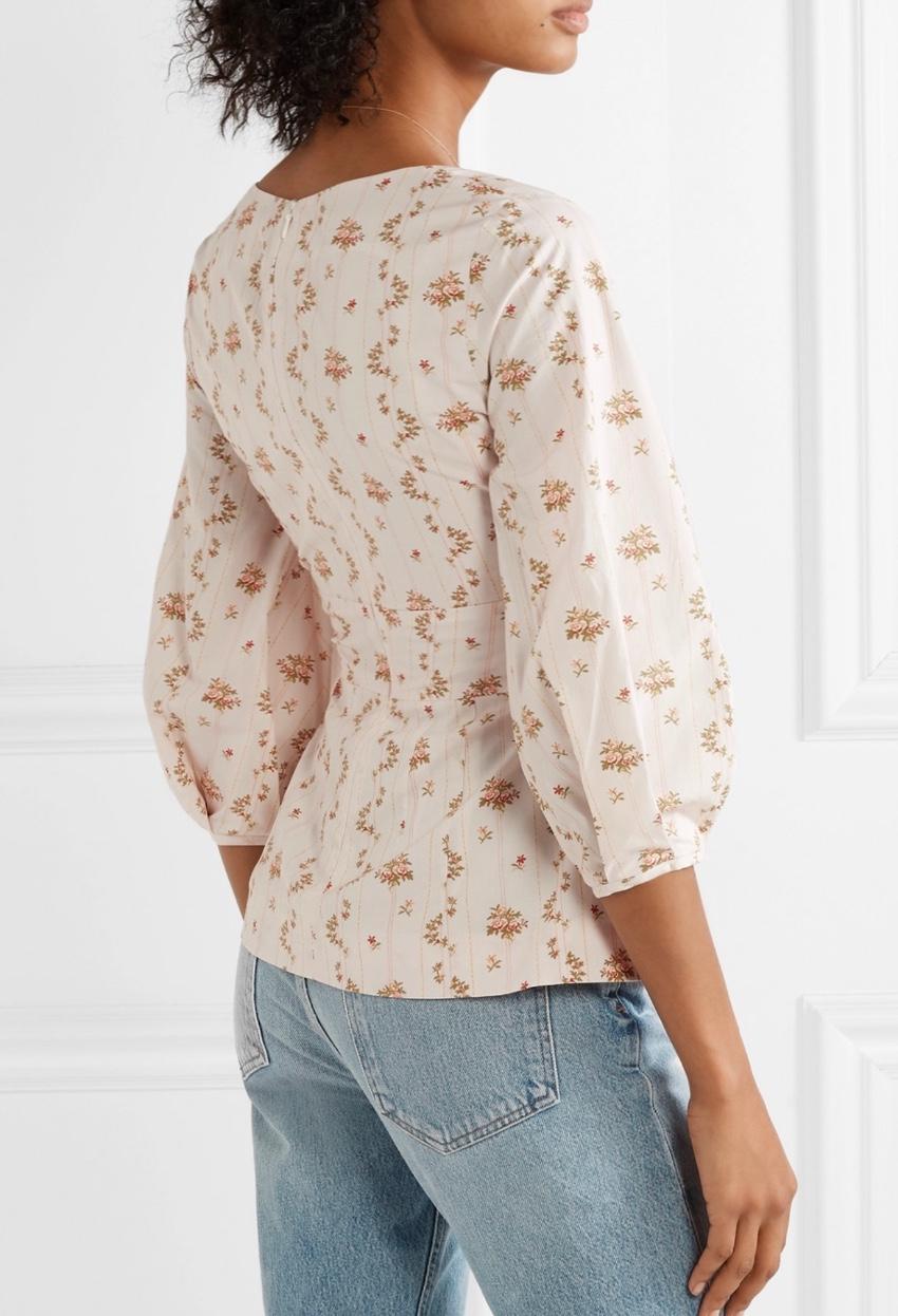 Brock Collection Ivory Floral Print Blouse