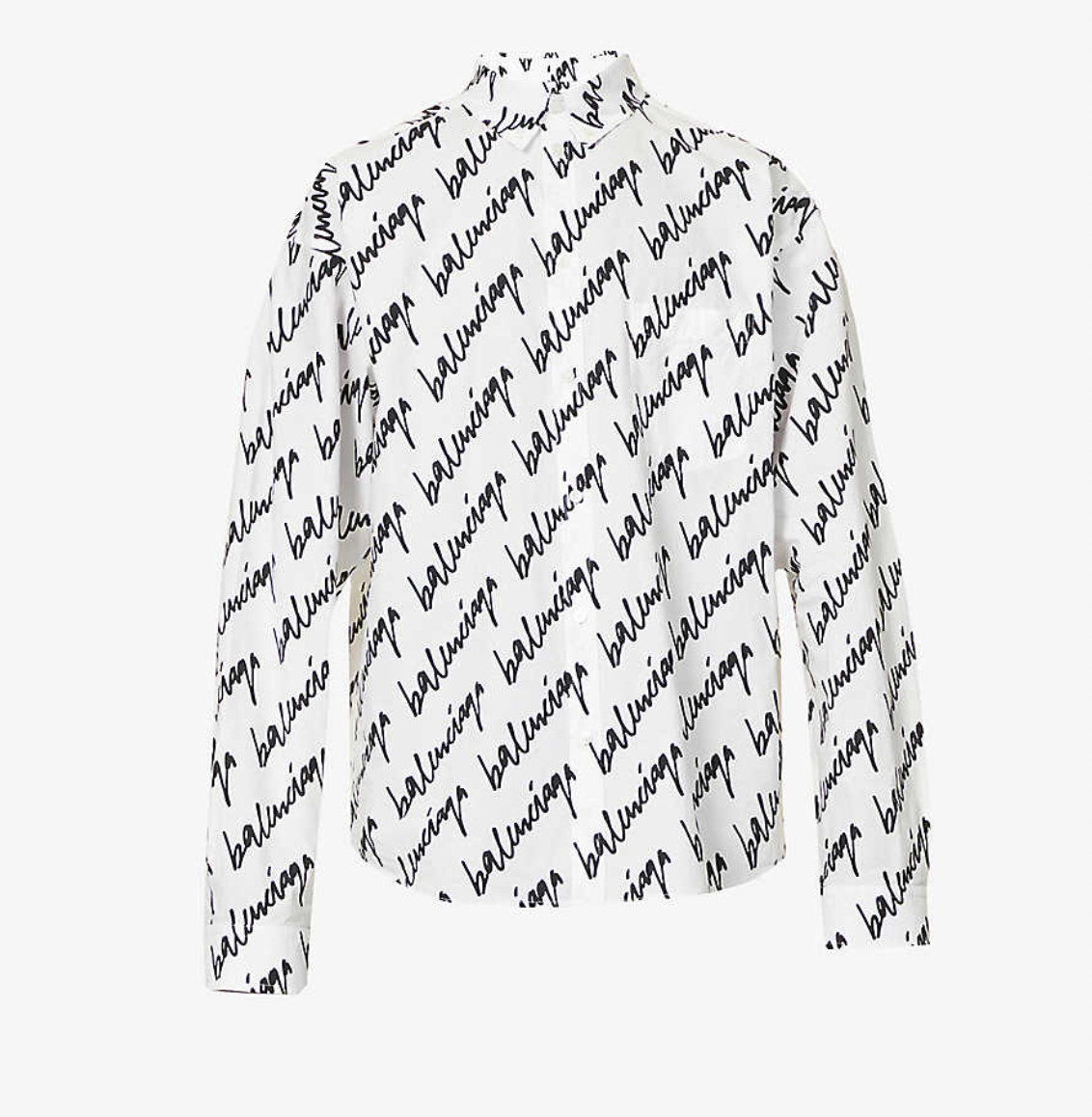 Wardrobe Unisex black & white cotton Scribble logo shirt