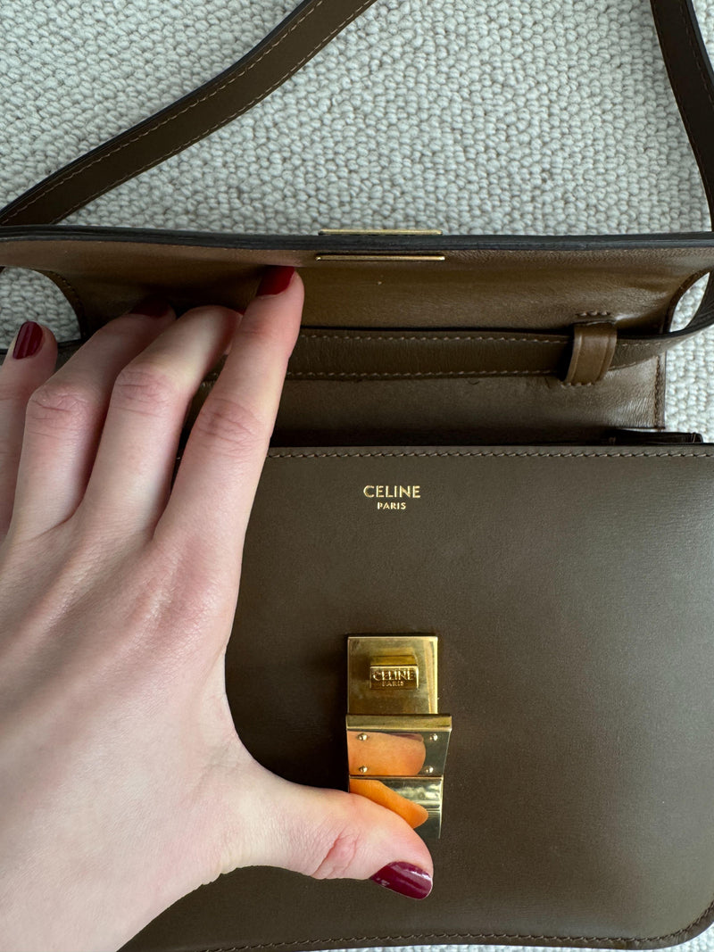 Celine Classic Tan Leater Box Bag