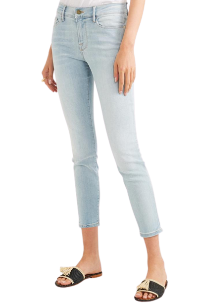 Frame Light Wash Le skinny Je Jeanne Crop Jeans
