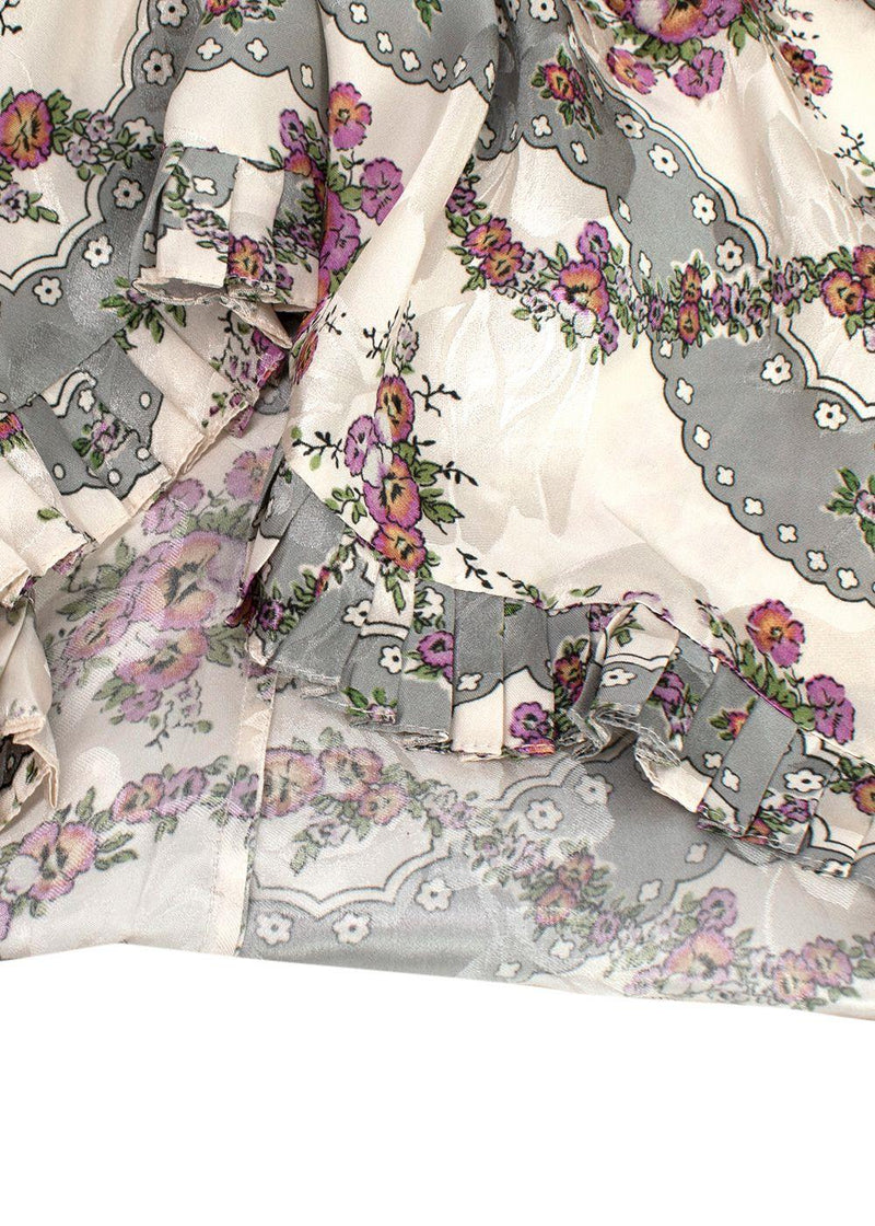 Isabel Marant Floral Print Ruched Asymmetric Skirt