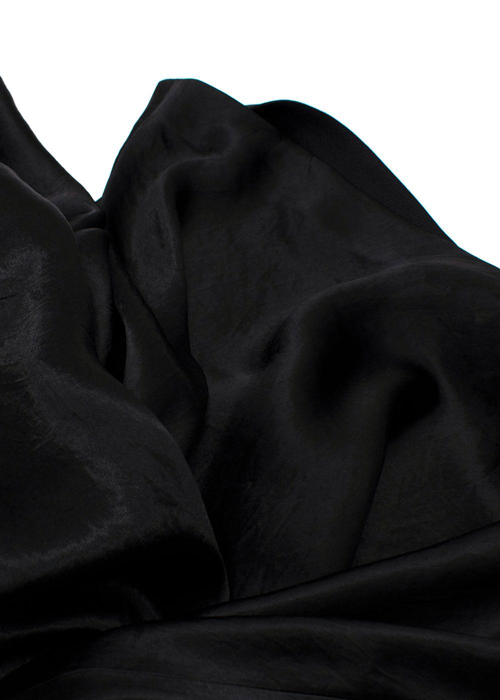 Vince Black Satin Midi Skirt