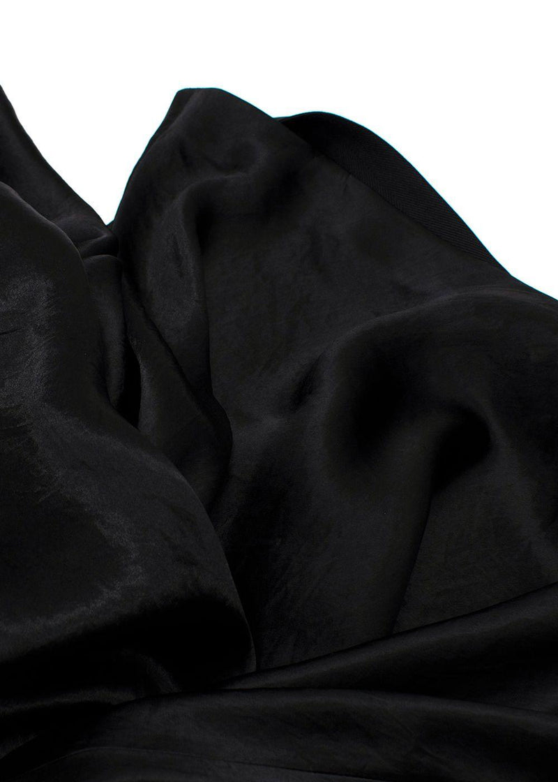 Vince Black Satin Midi Skirt
