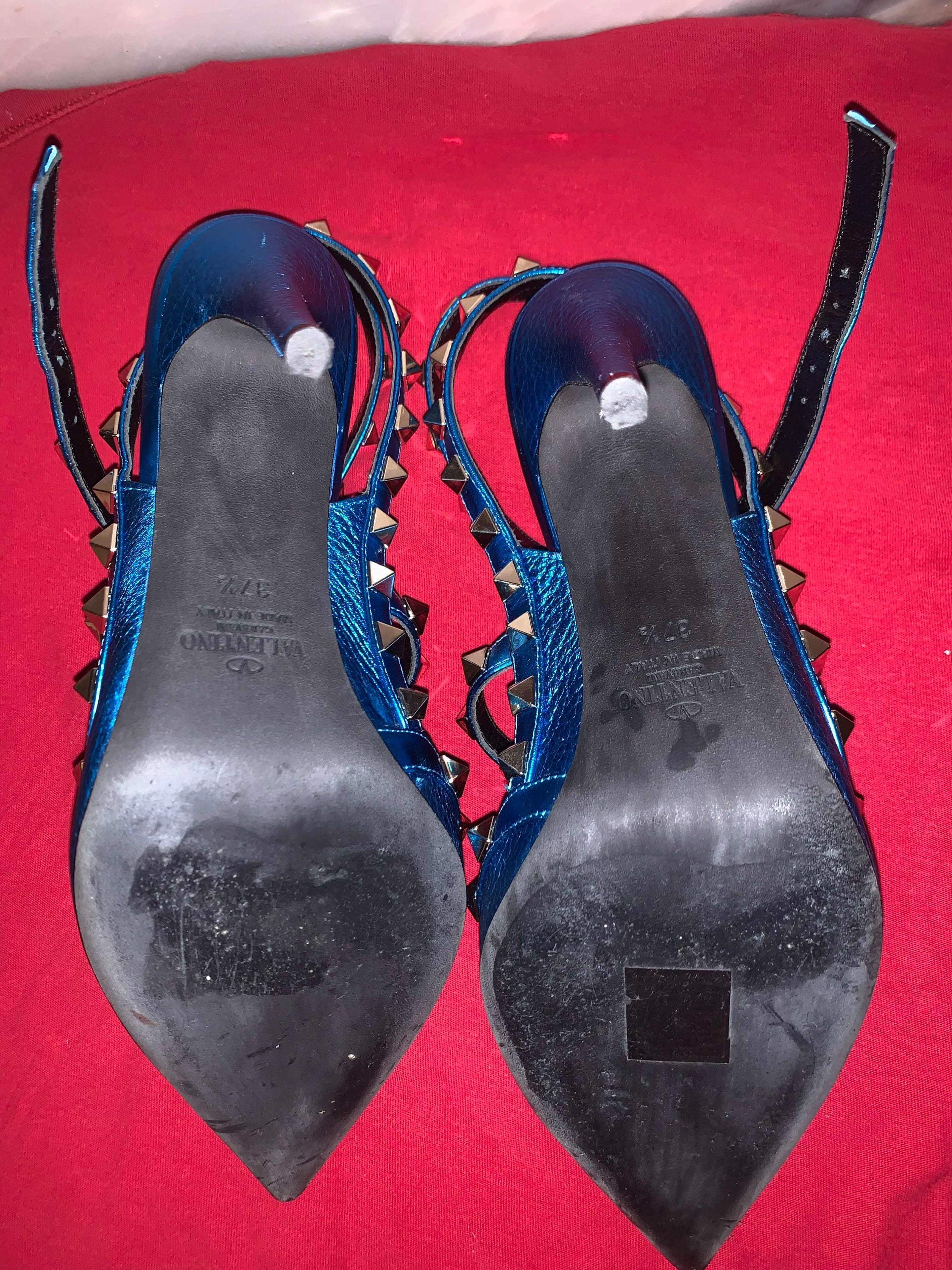 Valentino Blue Rockstud Heels
