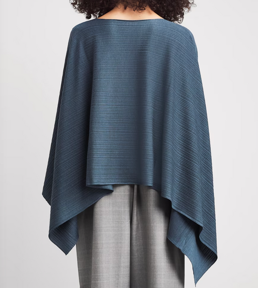 Agnona Plissé Cropped Poncho