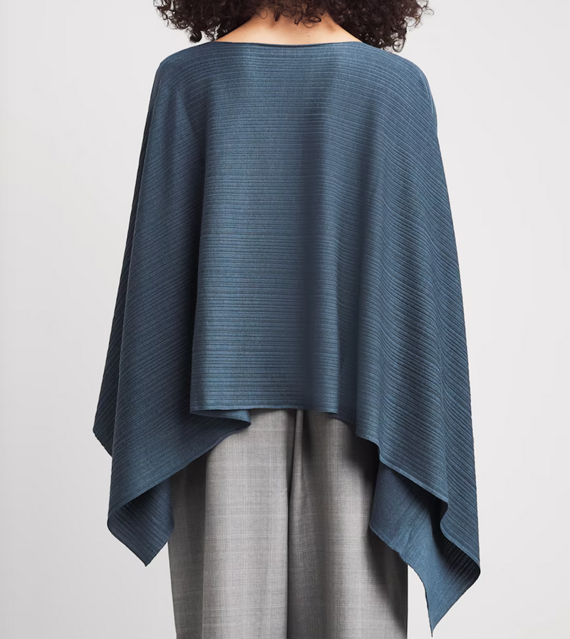 Agnona Plissé Cropped Poncho