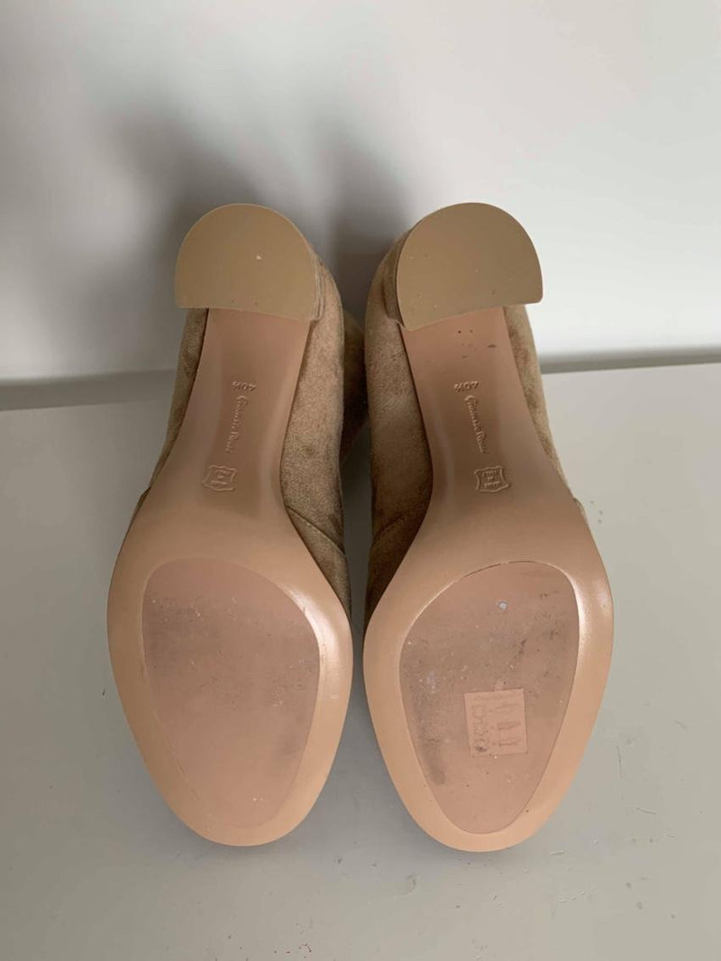 Gianvito Rossi Beige Suede Ankle Boots