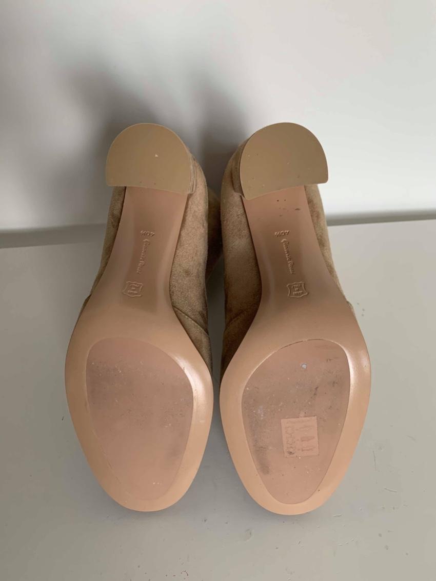 Gianvito Rossi Beige Suede Ankle Boots