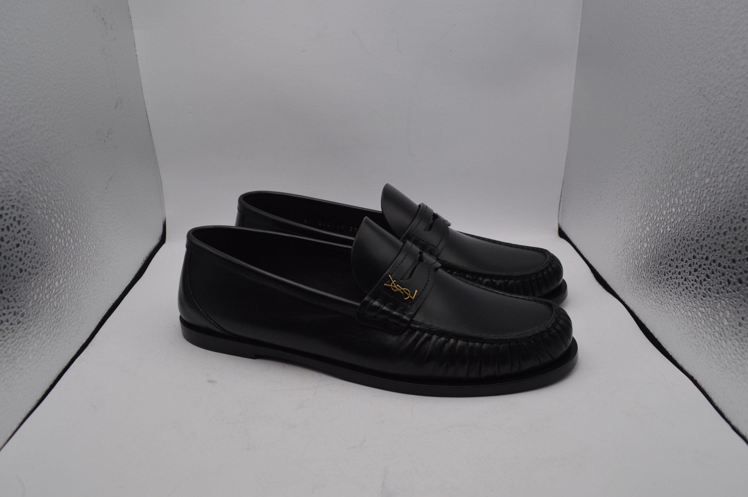 Saint Laurent Black Leather Moccasins