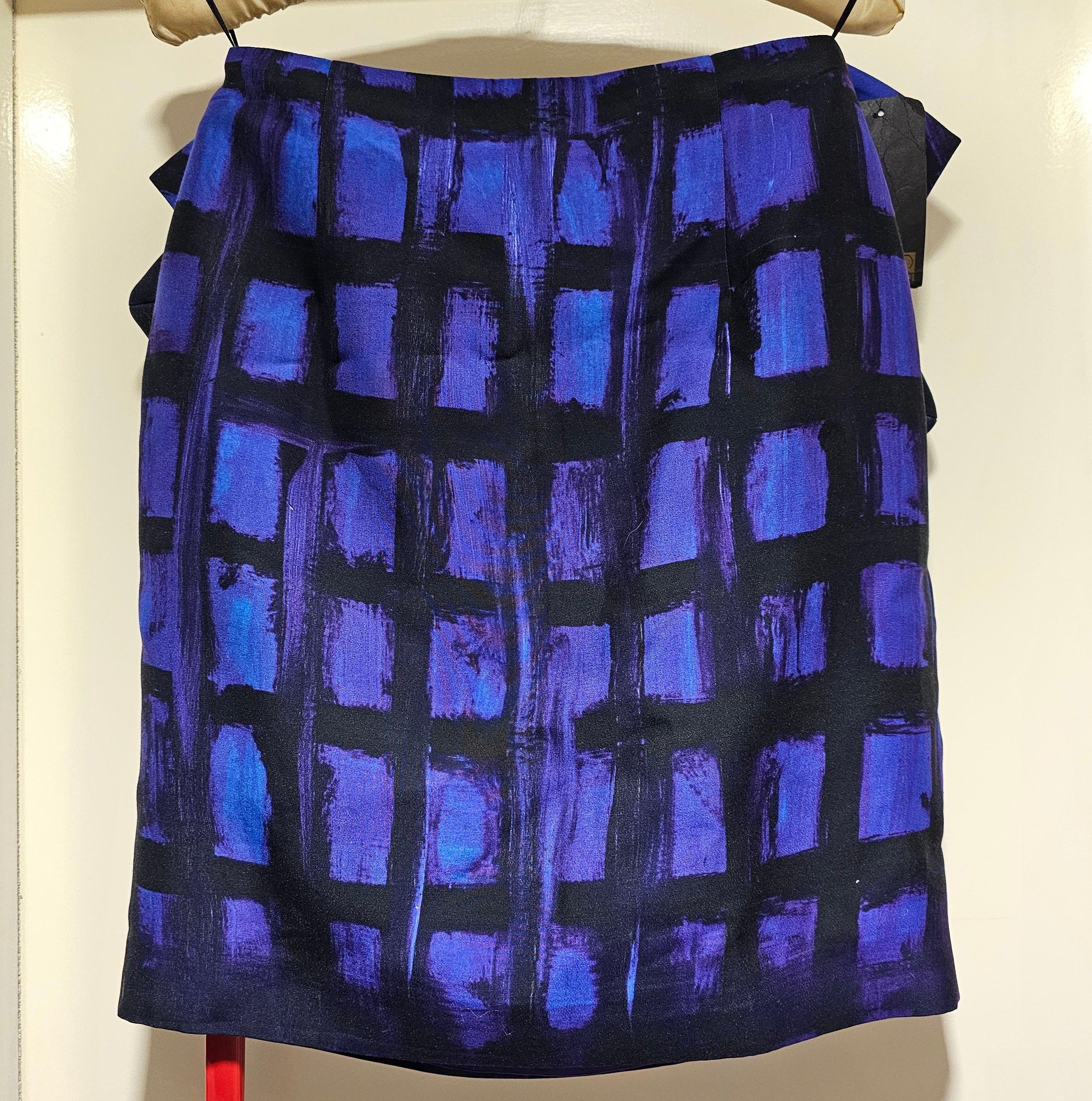Purple Bow Detail Mini Skirt