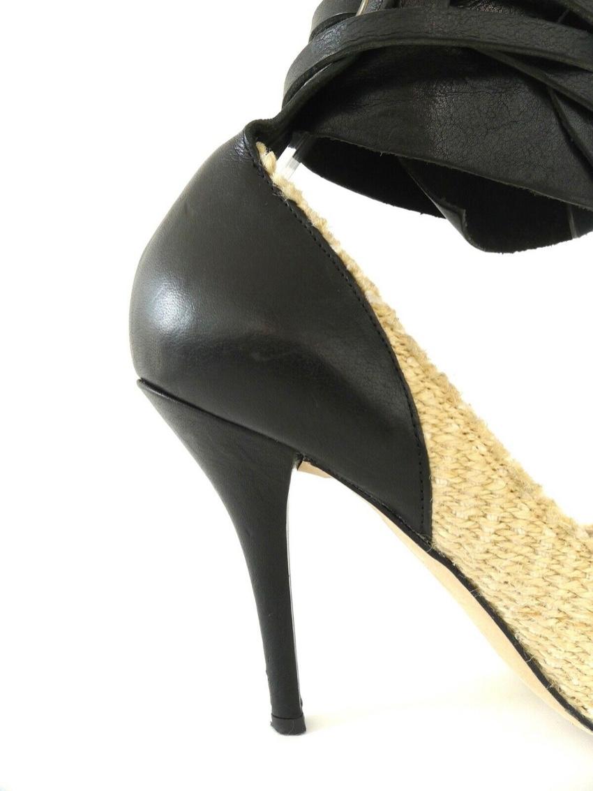 Isabel Marant Gava cotton-raffia and leather pumps