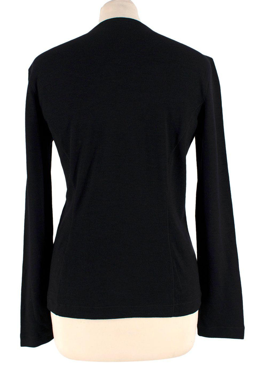 Jil Sander Black Wool Blend Top
