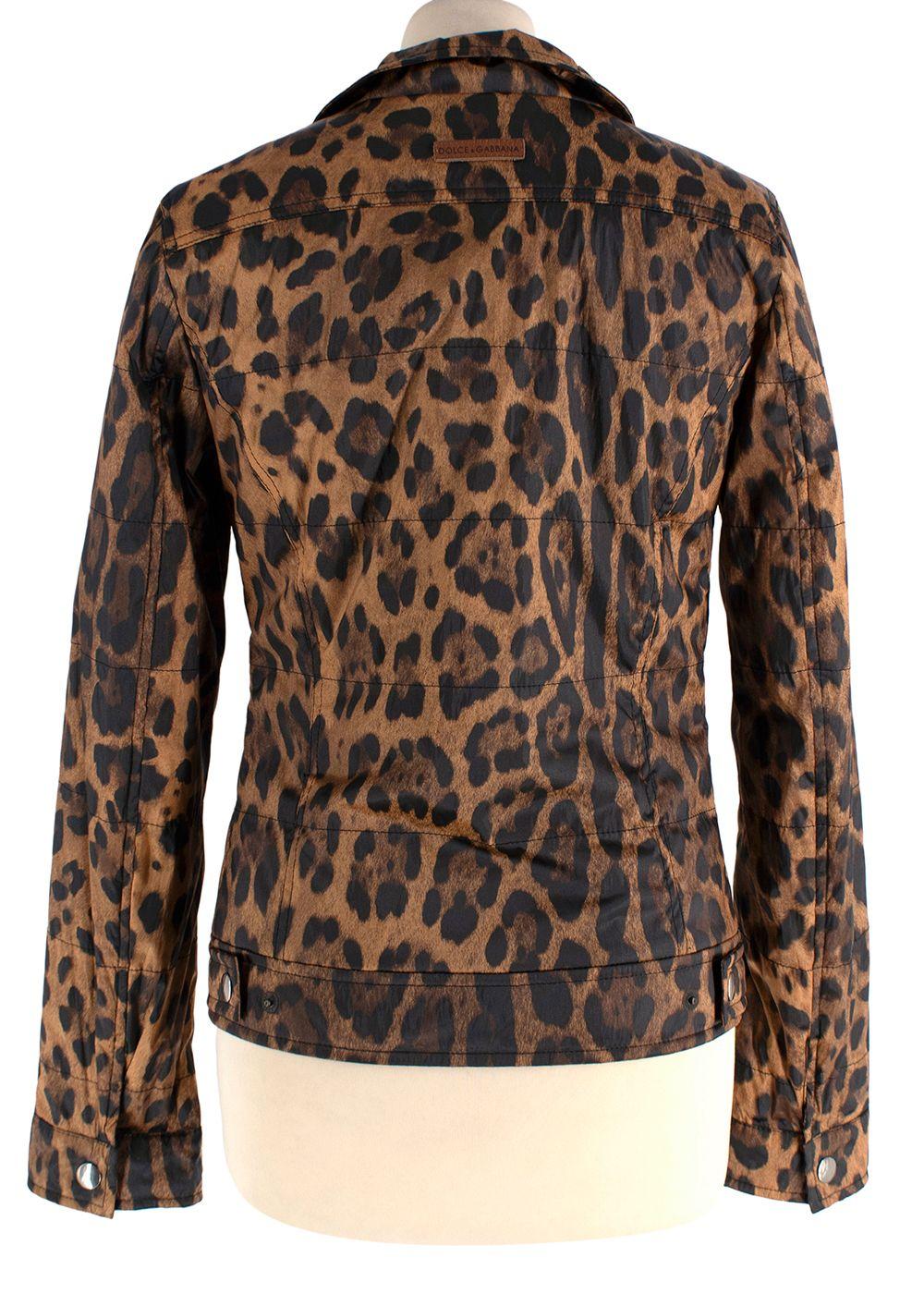 Dolce & Gabanna Leopard Print Trucker Jacket