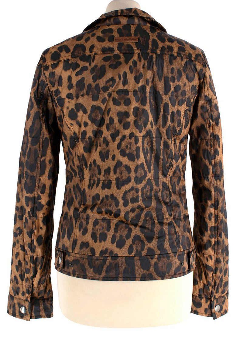Dolce & Gabanna Leopard Print Trucker Jacket