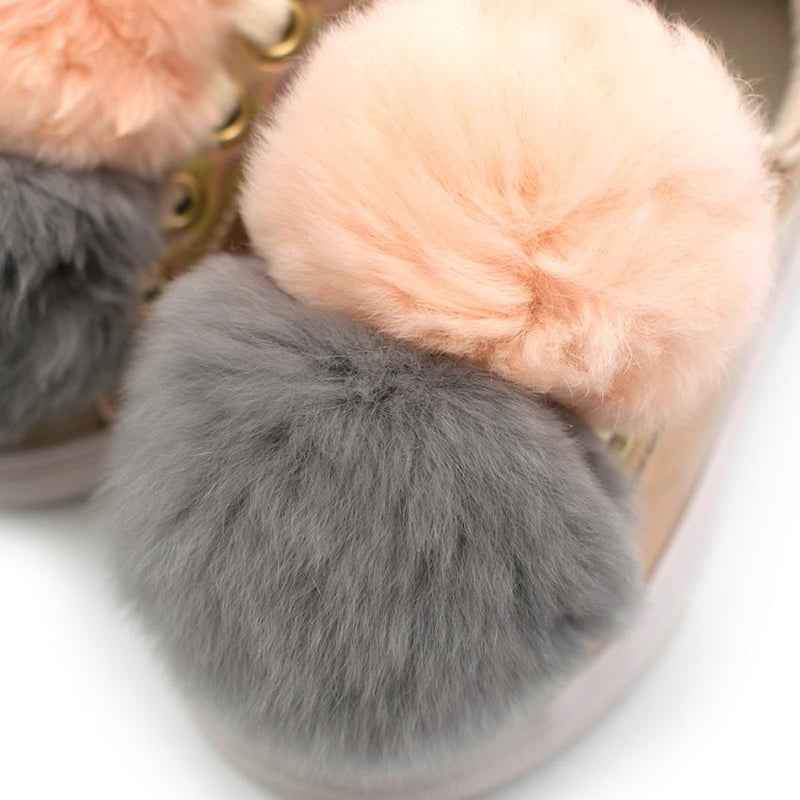 Bimbo Bimba Childrens Sneakers with Pom Poms